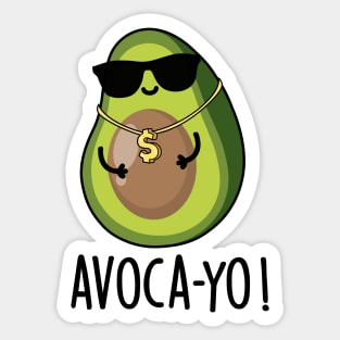 Avoca-you Cute Cool Avocado Pun Sticker